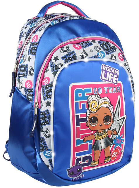 LOL Surprise school backpack  in blue for girls