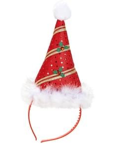 Father Christmas mini hat with headband