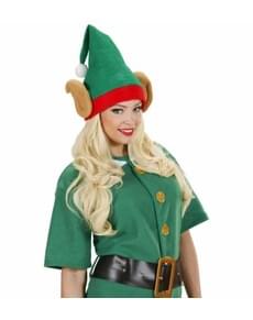 Chapéu de elfo ajudante do Pai Natal com orelhas