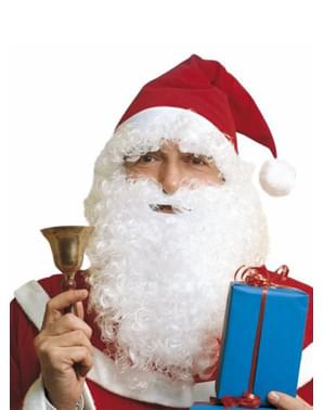 Jultomten kit med mössa, skägg med mustasch och ögonbryn