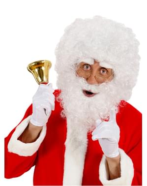 Jultomten kit peruk och lockigt skägg