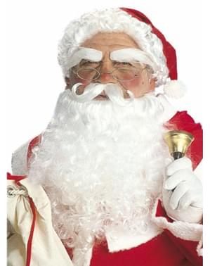 Súprava Santa Claus - klobúk s vlasmi a tvárové ochlpenie