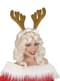 Brown headband with reindeer horns