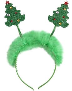 Diadema de árvores de Natal