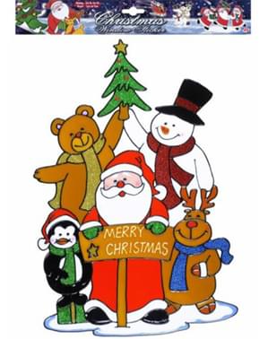 Noel Baba aile penceresi etiketi