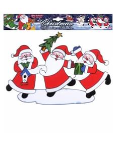 Father Christmas dancers window sticker