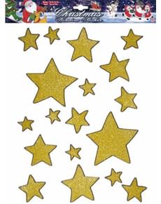 Autocollants étoiles fenêtre (lot de 18 )