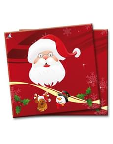 Set of 20 Santa Claus serviettes