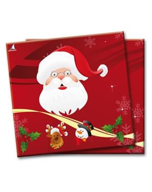 20 adet Santa Claus napkings seti