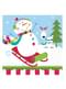 Set of 16 snowman on a sleigh serviettes