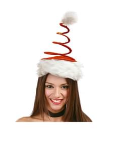 Gorro natalício vermelho em espiral