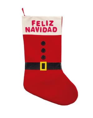 Meia decorativa fato do Pai Natal