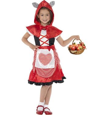 Bir kız için vahşi küçük kırmızı sürme kostüm
