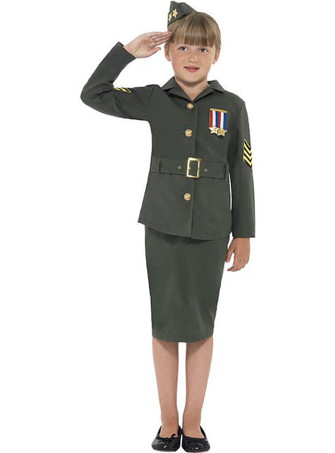 Disfraz de oficial de guerra para niña