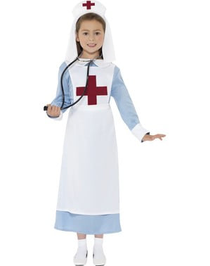 Kriger sykepleier kostyme for jente