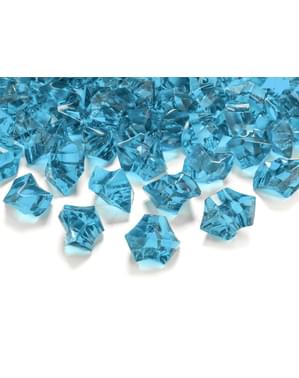 Set 40 Kristal Meja Biru Turquoise