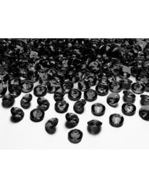 100 Siyah Masa Kristal Paketi, 12 mm