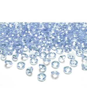 Paket 100 Kristal Meja Langit Biru, 12 mm