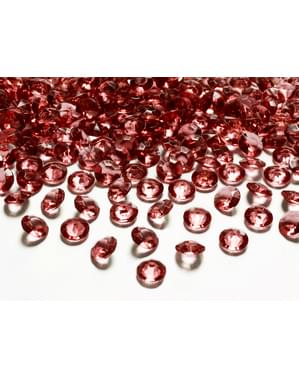 Paket 100 Kristal Meja Burgundy, 12 mm