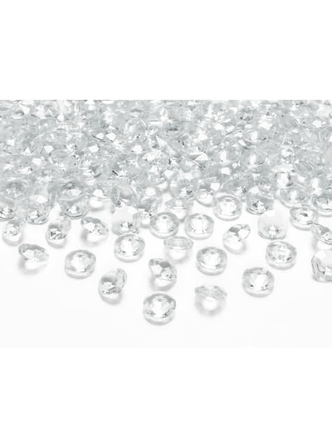 Pack of 100 Clear Table Crystals, 12 mm