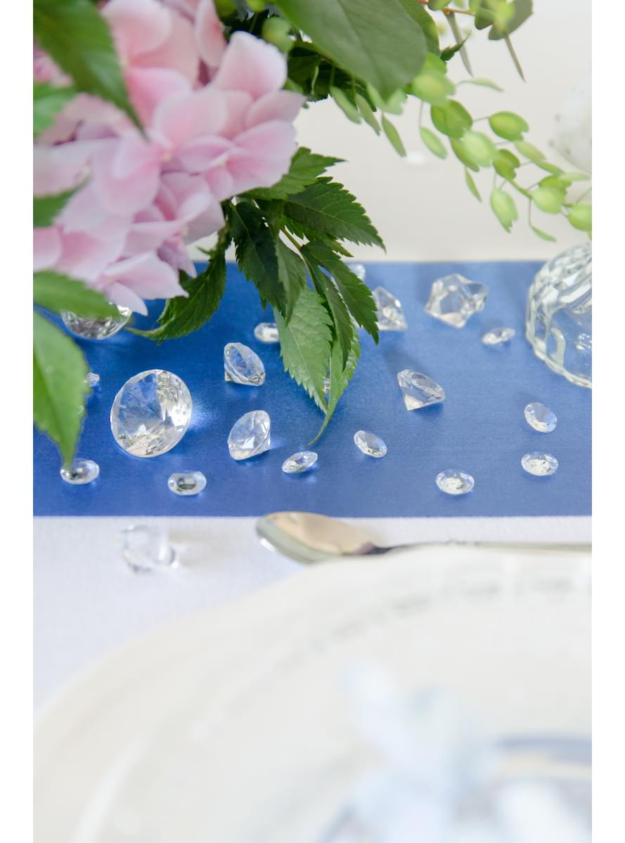 100 diamantes decorativos transparentes para mesa de 12 mm