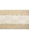 Burlap Table Runner með Center Lace Row