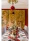 Ghirlandă decorativă de cristal aurie de 1 m și 18 mm de diametru