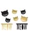 8 geassorteerde tafeldecoraties met kattenthema - Meow Party