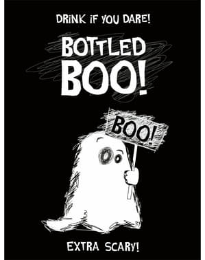 10 भूत बोतल लेबल का सेट - बू!