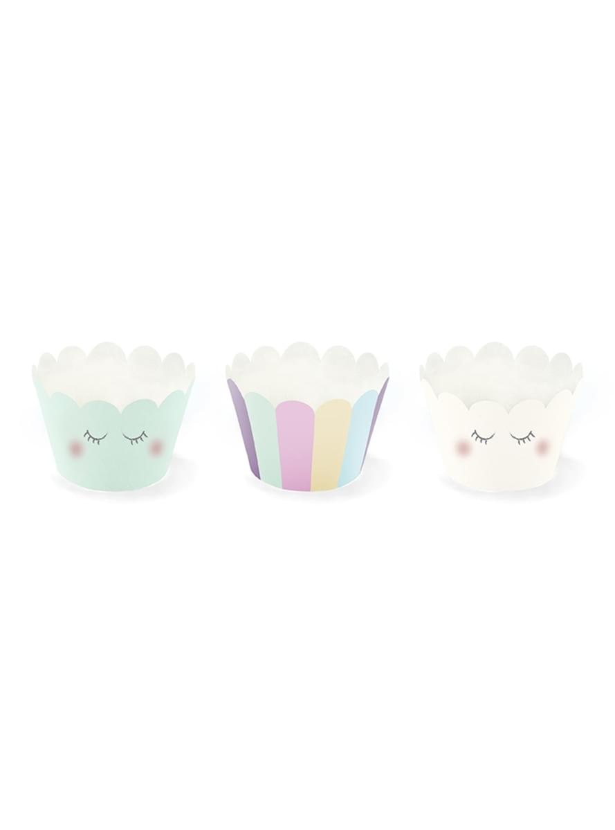 6 Muffinsformer i Assorterte Pastellfarger - Unicorn Collection