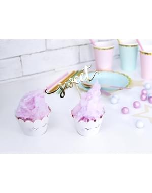 6 moules à cupcakes tons pastel- Unicorn Collection