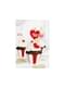 סט 6 נייר Cupcake אורזים עם פסים ורודים & Red - אוסף אהבה מתוקה