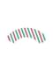 6 Paper Cupcake Wrappers with Green & Red Stripes - Merry Xmas Collection