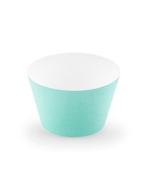 6 capsule cupcake albastru turcoaz - Aloha Turcoaz