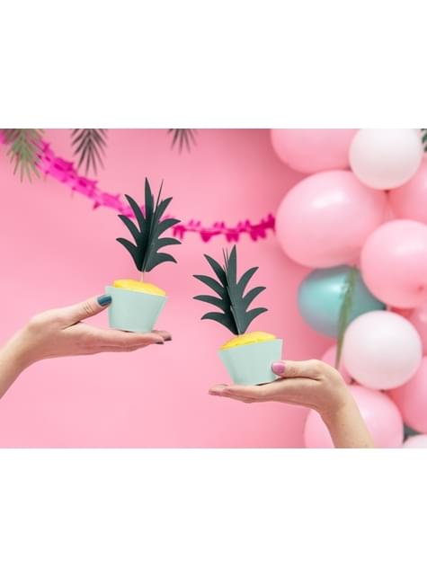 6 Τυρκουάζ μπλε Cupcake Θήκες - Aloha Τυρκουάζ