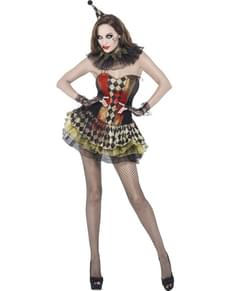 Costume clown zombie fever pour femme