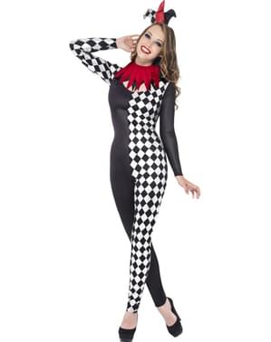 Fever jester costume for a woman