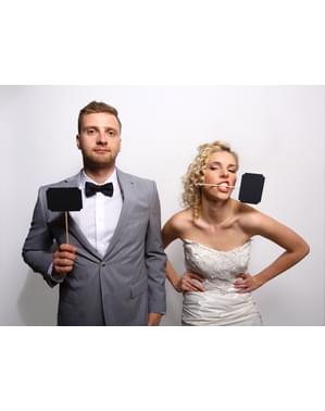 2 Photo Booth Chalkboard Props