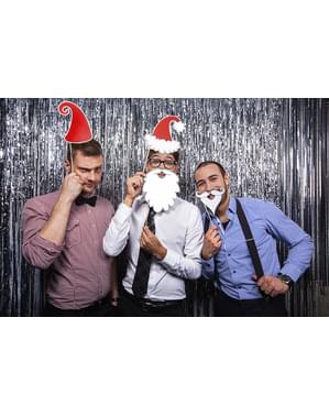 Set 4 Props Santa Claus Photo Booth - Natal
