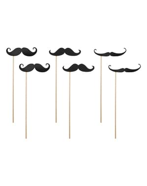 6 Mustache Photo Booth Props