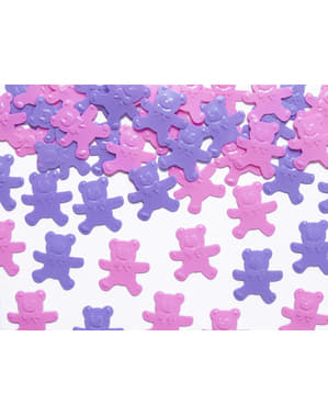 Confetti Teddy Bear Table dalam Shades of Pink
