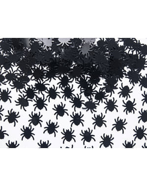 Zirnekļa galda konfeti, melns - Halovīni
