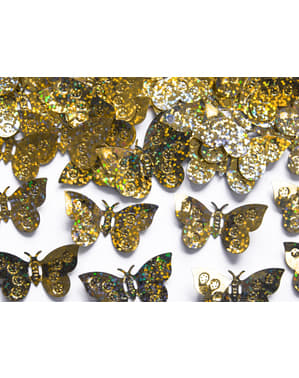 Holographic Butterfly Table Confetti, Gold