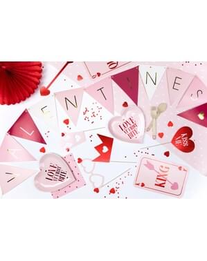 Red Heart Foil Table Confetti, 25 mm - Valentine's Day