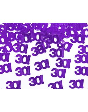 "30!" Folyo Masa Konfeti, Mavi - Kilometre Taşı Doğum Günü