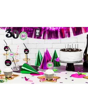 "30!" Foil Table Confetti, Blue - Milestone Birthday
