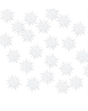 Schneeflocken Tischkonfetti weiß aus Papier - Christmas