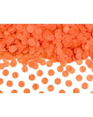 Lingkaran Meja Kertas Confetti, Oranye - Halloween