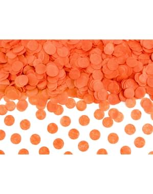 Tischkonfetti aus Papier rund orange