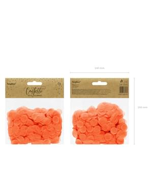 Tischkonfetti aus Papier rund orange